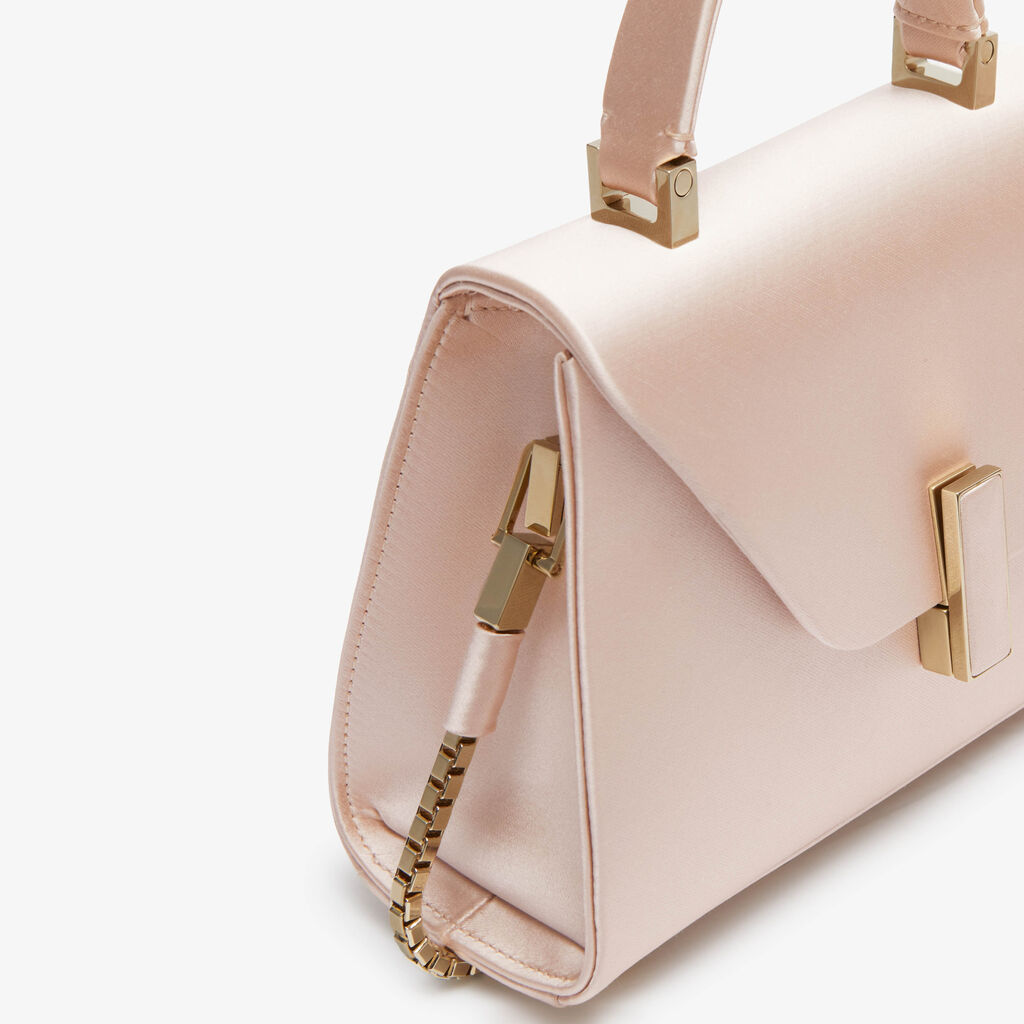 Valextra BORSA MICRO ISIDE RASO CON CATENA ORO CHIARO Qualità