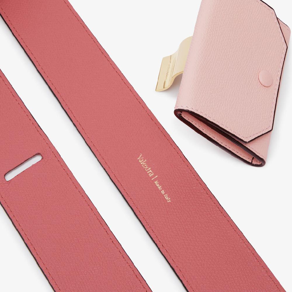 Valextra Tracolla per borsa da Donna in Pelle Rosa di Lusso | Valextra Acquista Ora