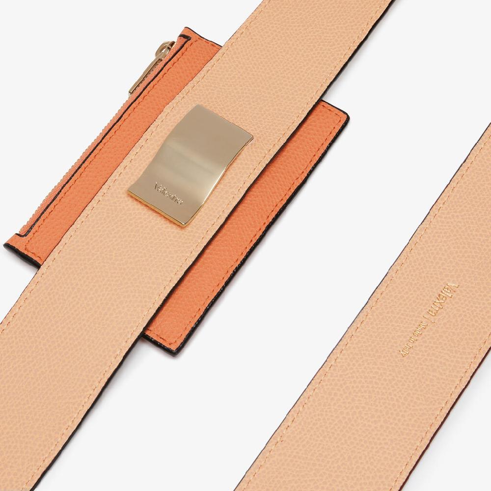 Valextra Tracolla per borse da Donna in Pelle Rosa e Arancione | Valextra Promozione Limitata