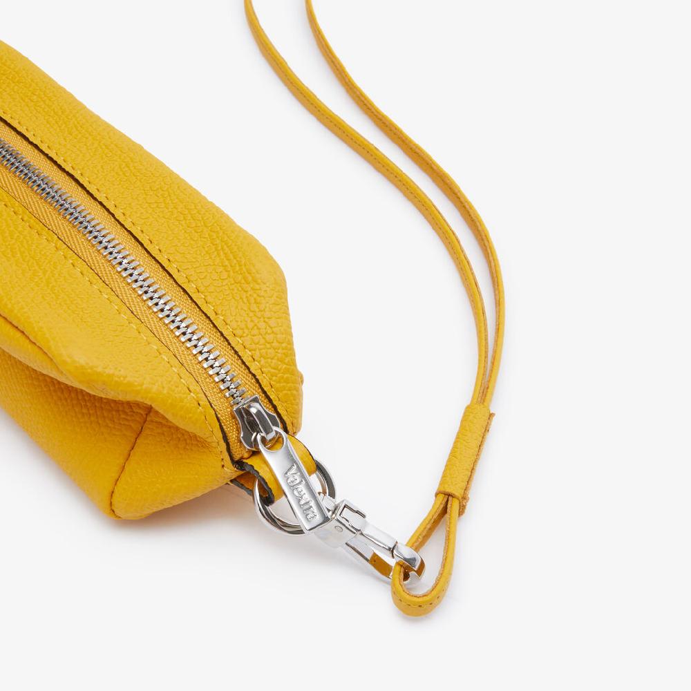 Valextra Trousse da Donna in Pelle Gialla con tracolla | Valextra Affare Del Giorno