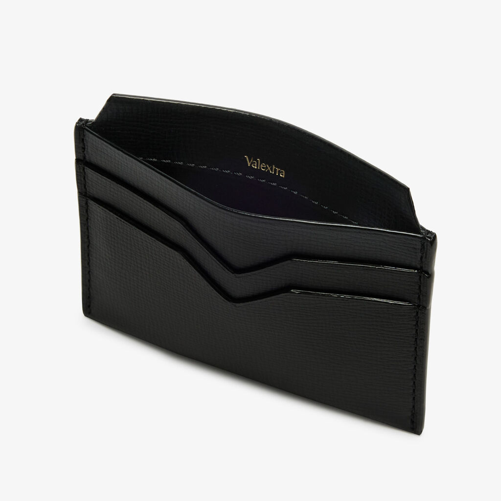 Valextra Porta carte di credito compatto in Pelle Nera | Valextra Sottocosto