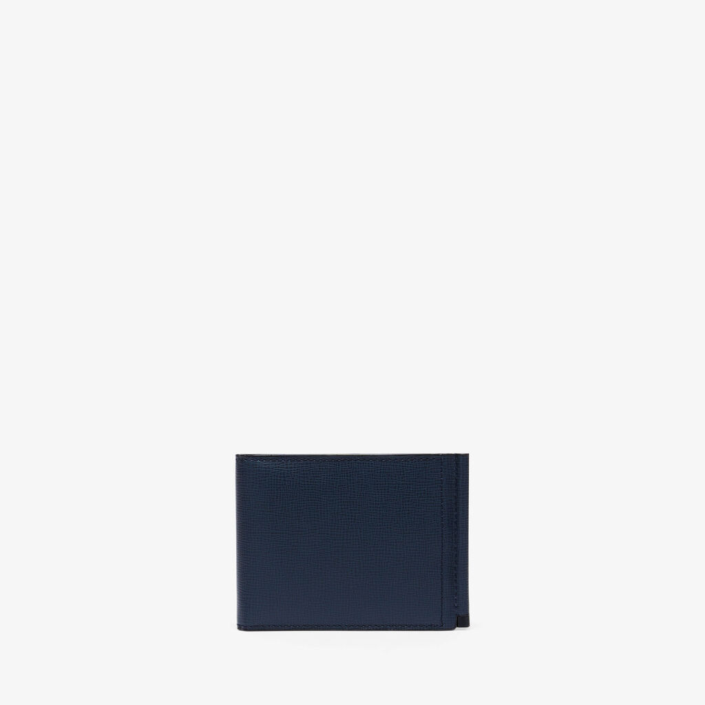Valextra Portafoglio elegante in Pelle Blu con ferma soldi | Valextra Sconto