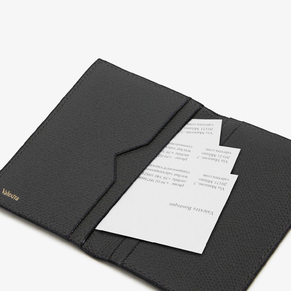Valextra Porta carte di credito in Pelle Grigia con tasche | Valextra Economico