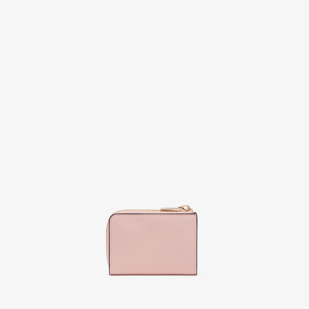 Valextra Portachiavi da Donna in Pelle Rosa | Valextra Zip Around Outlet