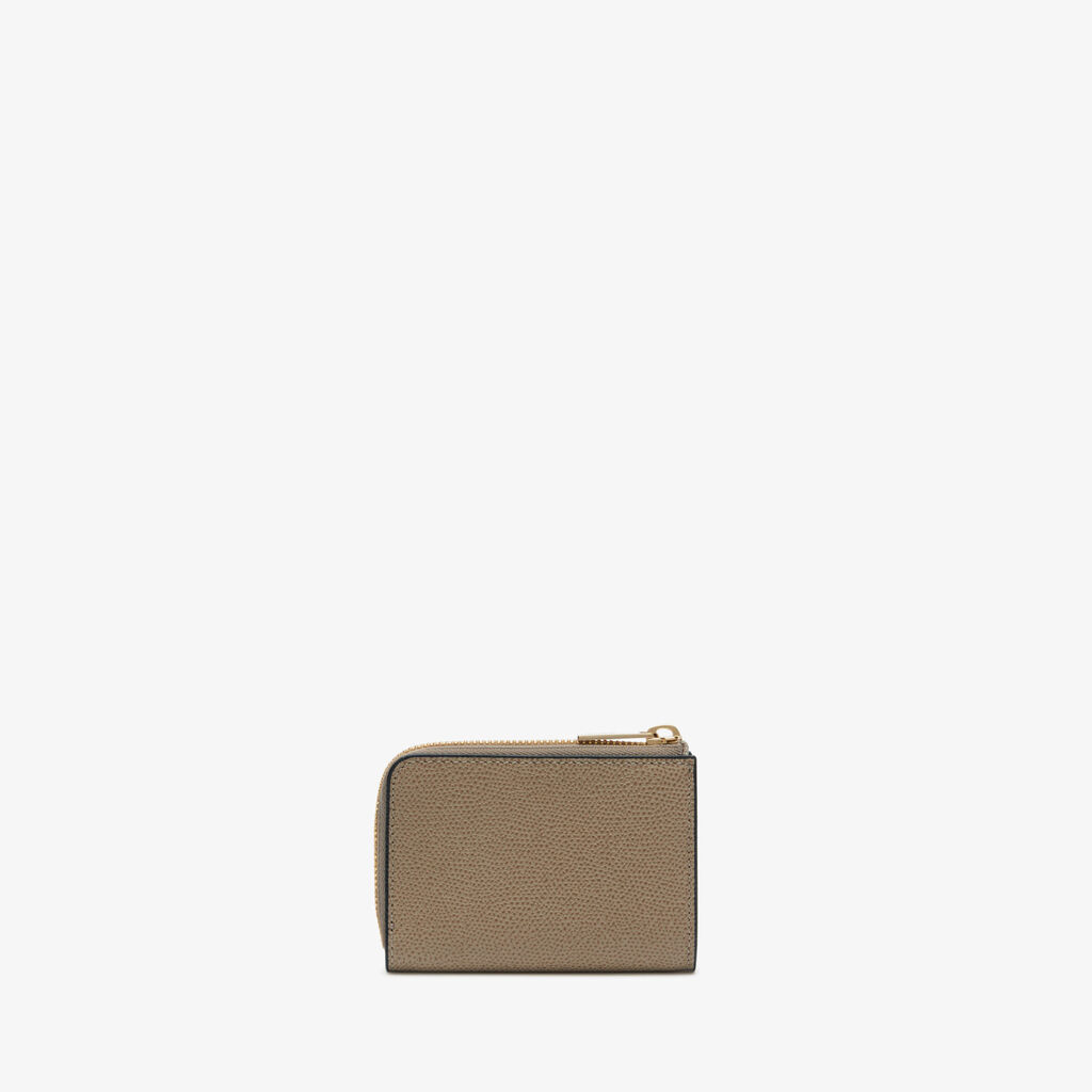 Valextra Portachiavi in Pelle Marrone Tortora | Valextra Zip Around Saldi