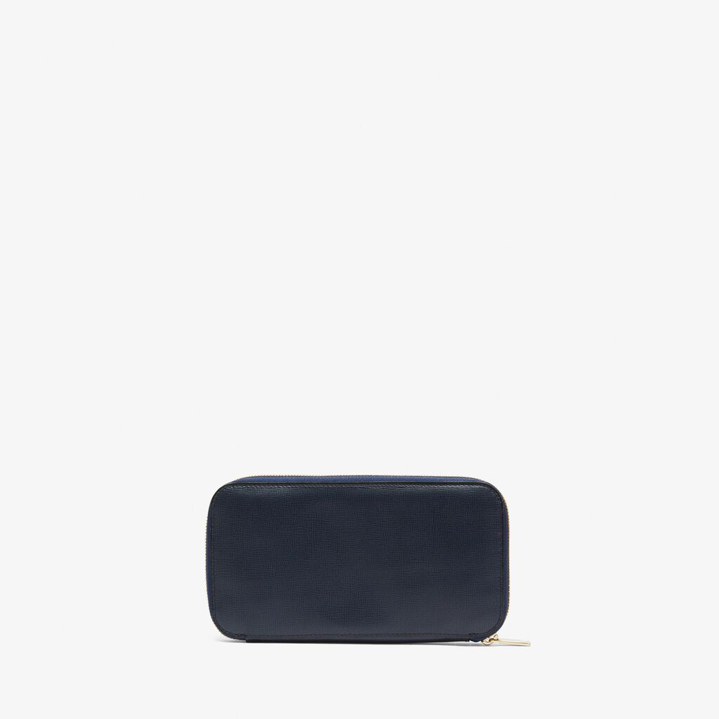 Valextra Portafoglio con zip in Pelle Blu | Valextra Zip Around Offerte