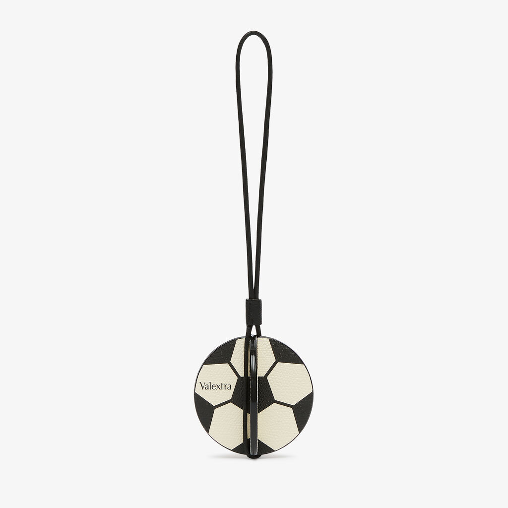 Valextra Charm palla da calcio da Donna in Pelle Bianca e Nera | Valextra I Più Venduti
