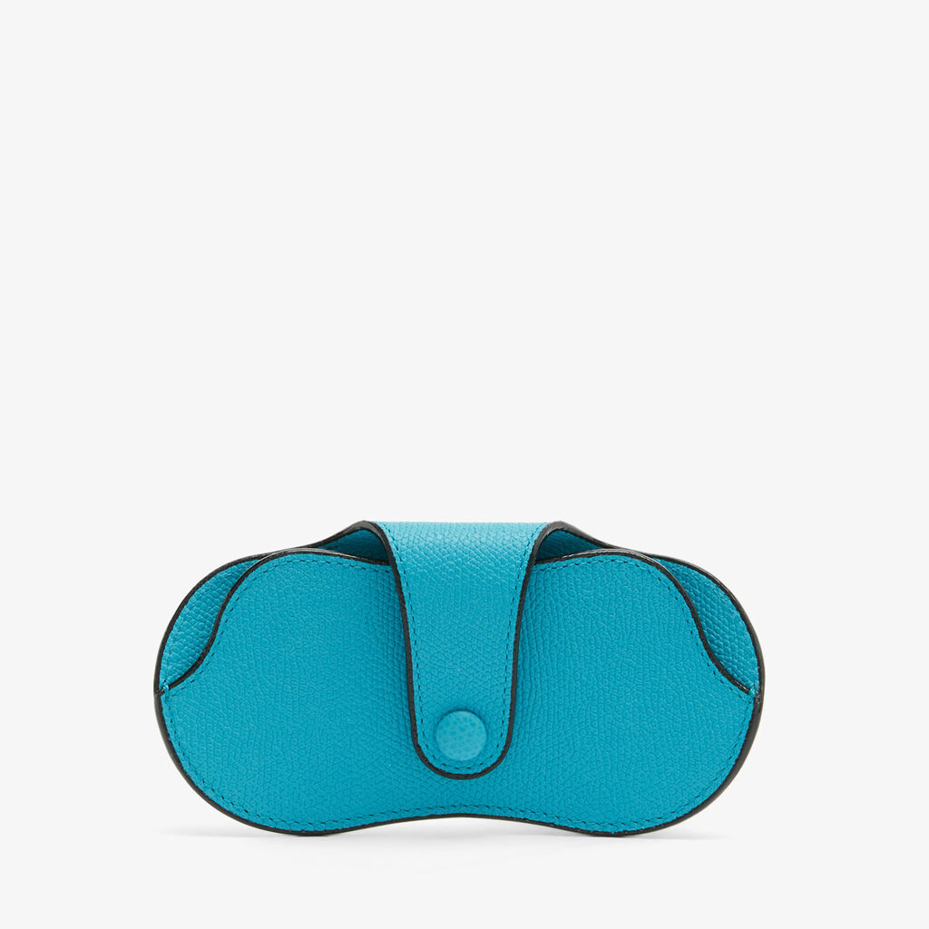 Valextra Custodia porta occhiali di Lusso in Pelle Blu | Valextra Moda