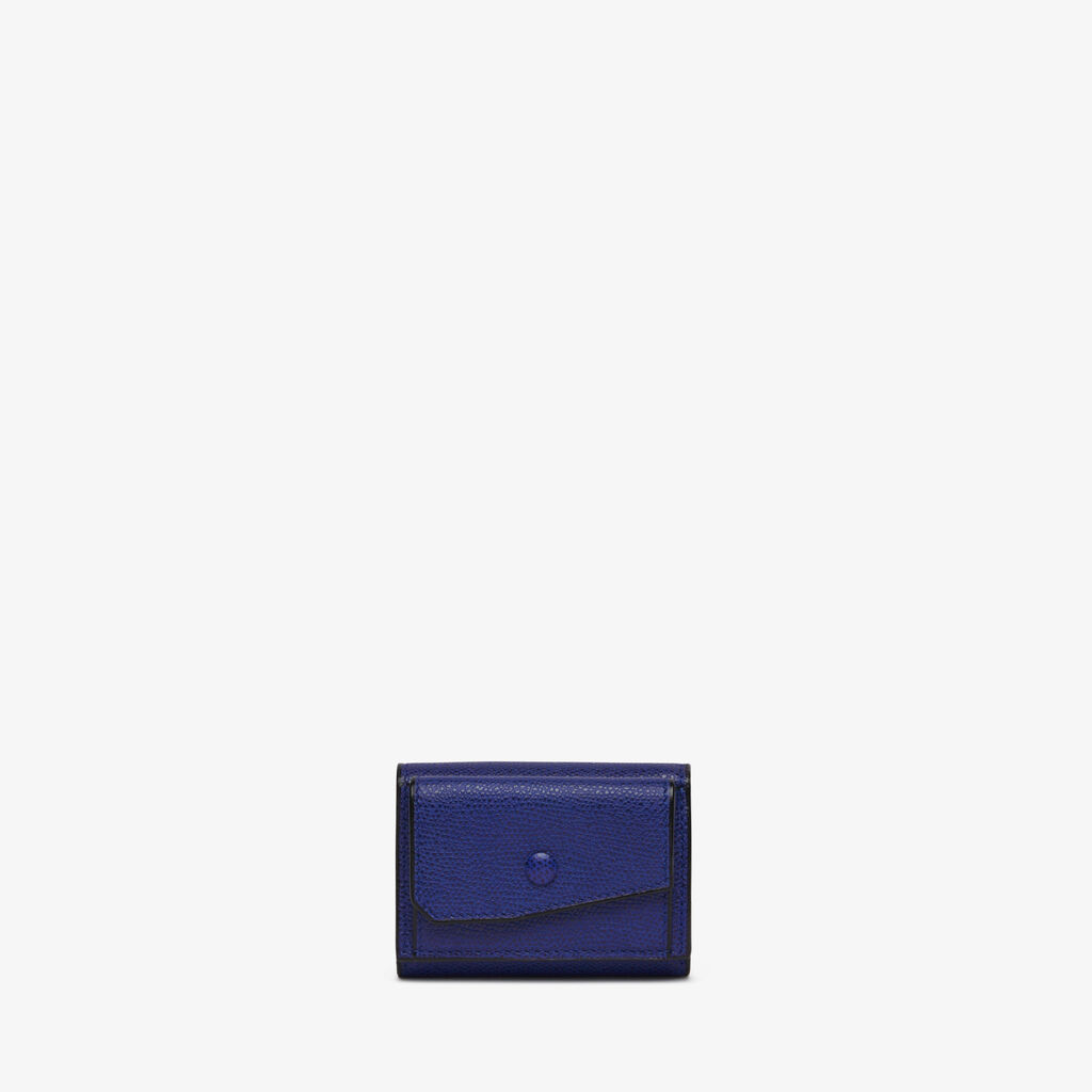 Valextra Portafoglio Compatto da Donna in Pelle Blu | Valextra Offerta speciale