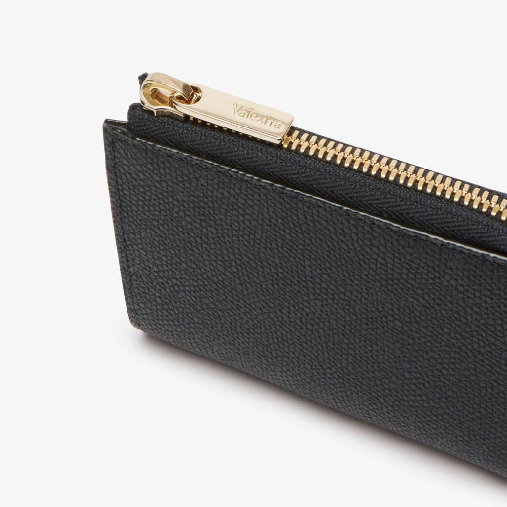 Valextra Portachiavi in Pelle Blu Notte di Lusso | Valextra Zip Around Comprare a buon mercato