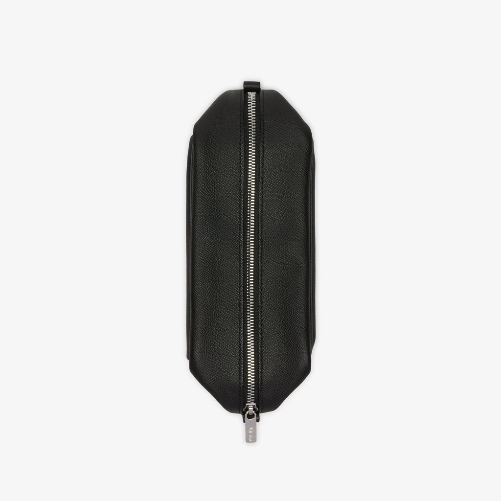 Valextra Pochette da viaggio da Uomo di Lusso in Pelle Nera Fornitura limitata
