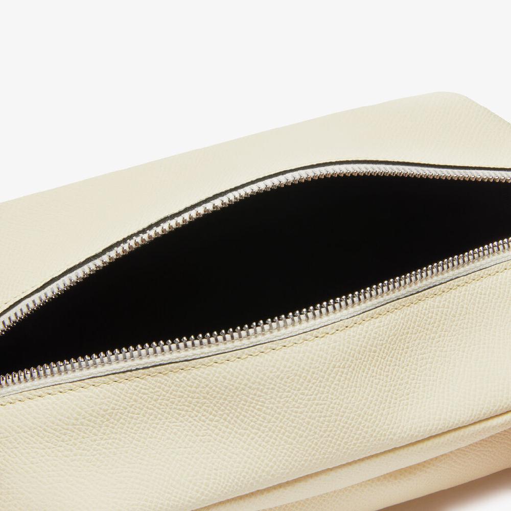 Valextra Pochette da viaggio da Donna di Lusso in Pelle Bianca Shopping online