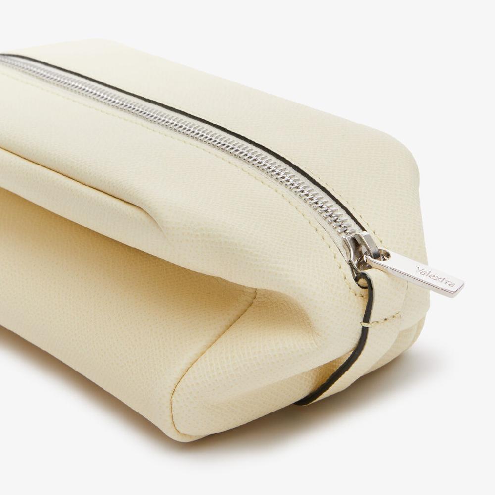 Valextra Pochette da viaggio da Donna di Lusso in Pelle Bianca Shopping online