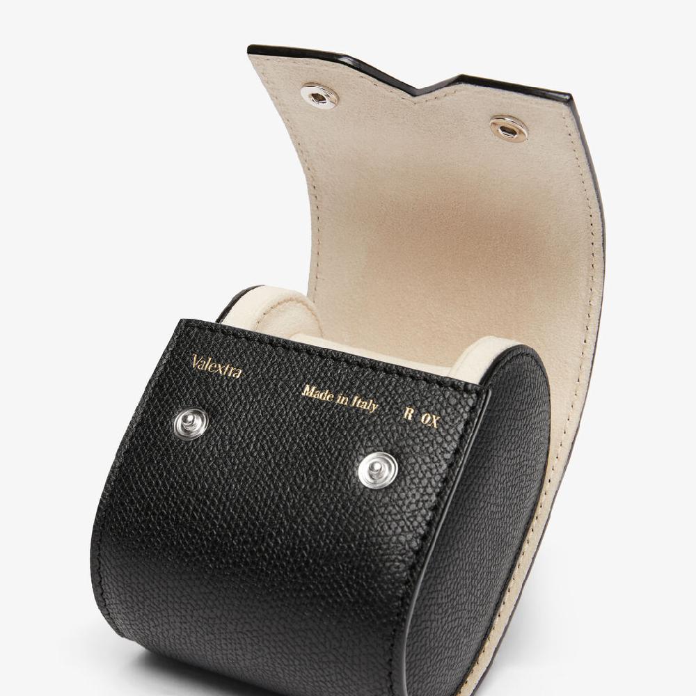 Valextra Porta orologio singolo da Uomo in Pelle Nera | Valextra V-Line Vendite stagionali