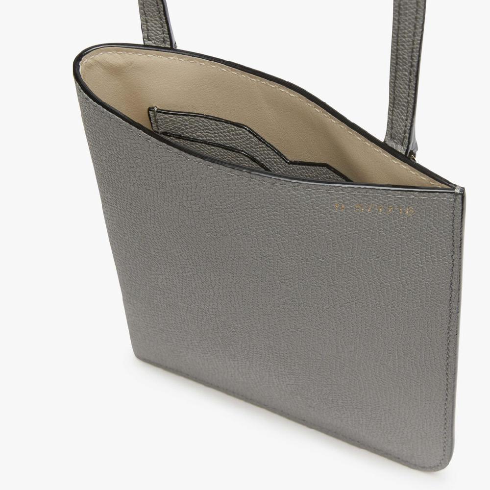 Valextra Portafoglio grande da Donna in Pelle Grigia | Valextra Soft Offerta per la Festa della Mamma