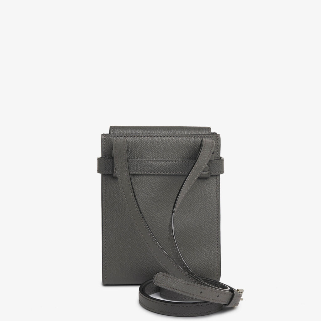 Valextra Borsa a tracolla Micro in Pelle Grigia | Valextra Brera Offerta Giorno del Papà