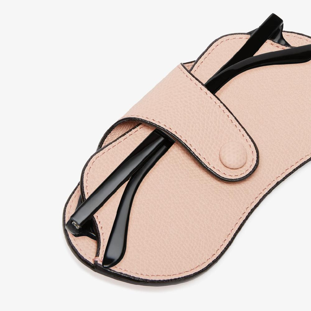 Valextra Porta Occhiali | Pelle di vitello Millepunte | Rosa Bonne Mine | Valextra Latest fashion