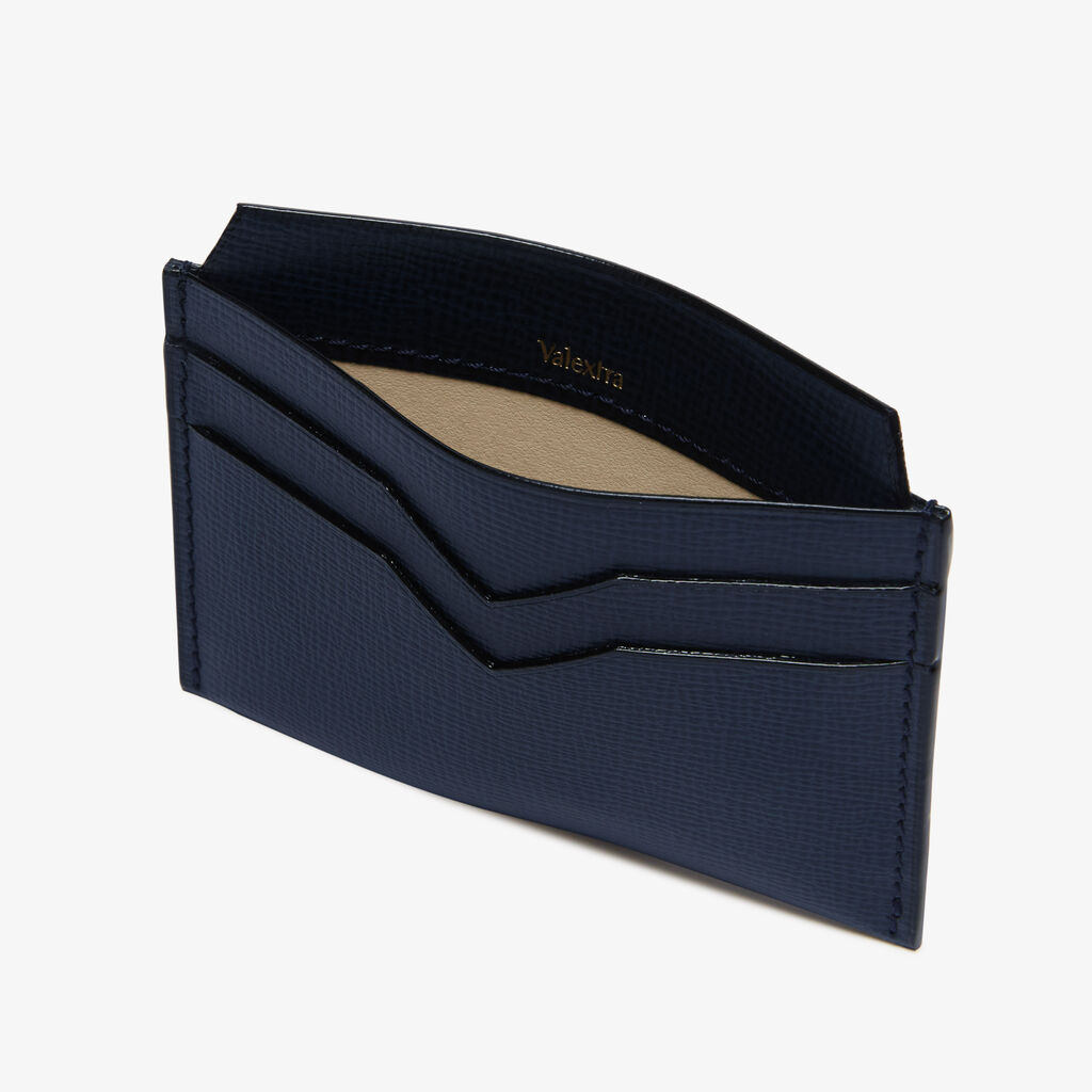 Valextra Portatessere da Donna di Lusso in Pelle Blu | Valextra Online Outlet
