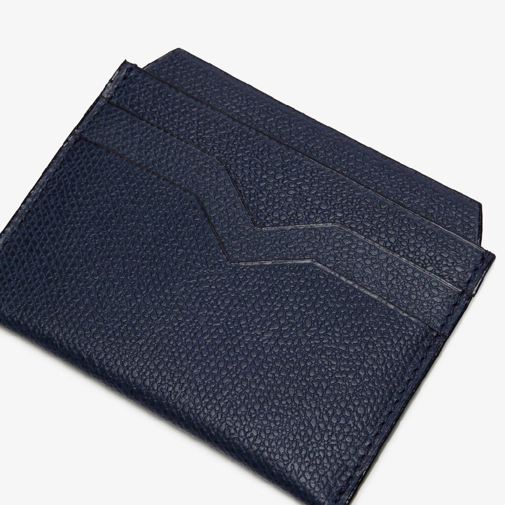 Valextra Porta carte di credito elegante in Pelle Blu | Valextra Offerte esclusive