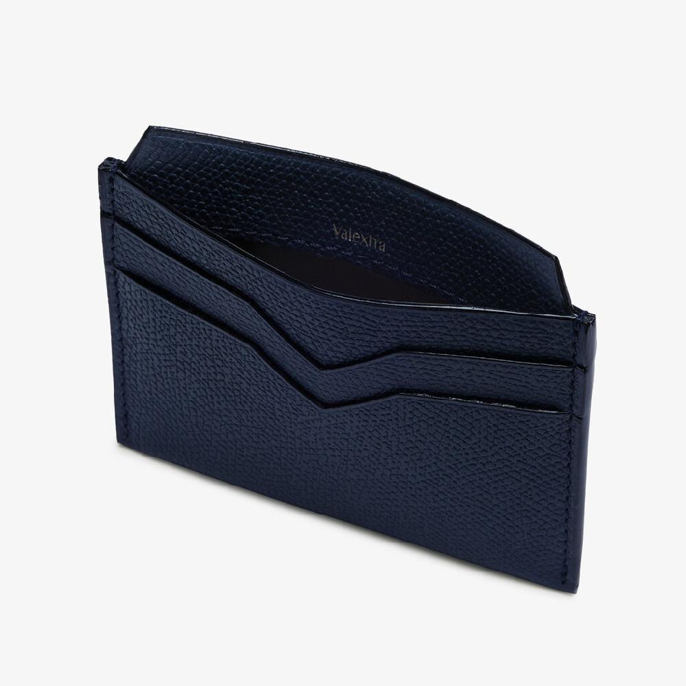 Valextra Porta carte di credito elegante in Pelle Blu | Valextra Offerte esclusive