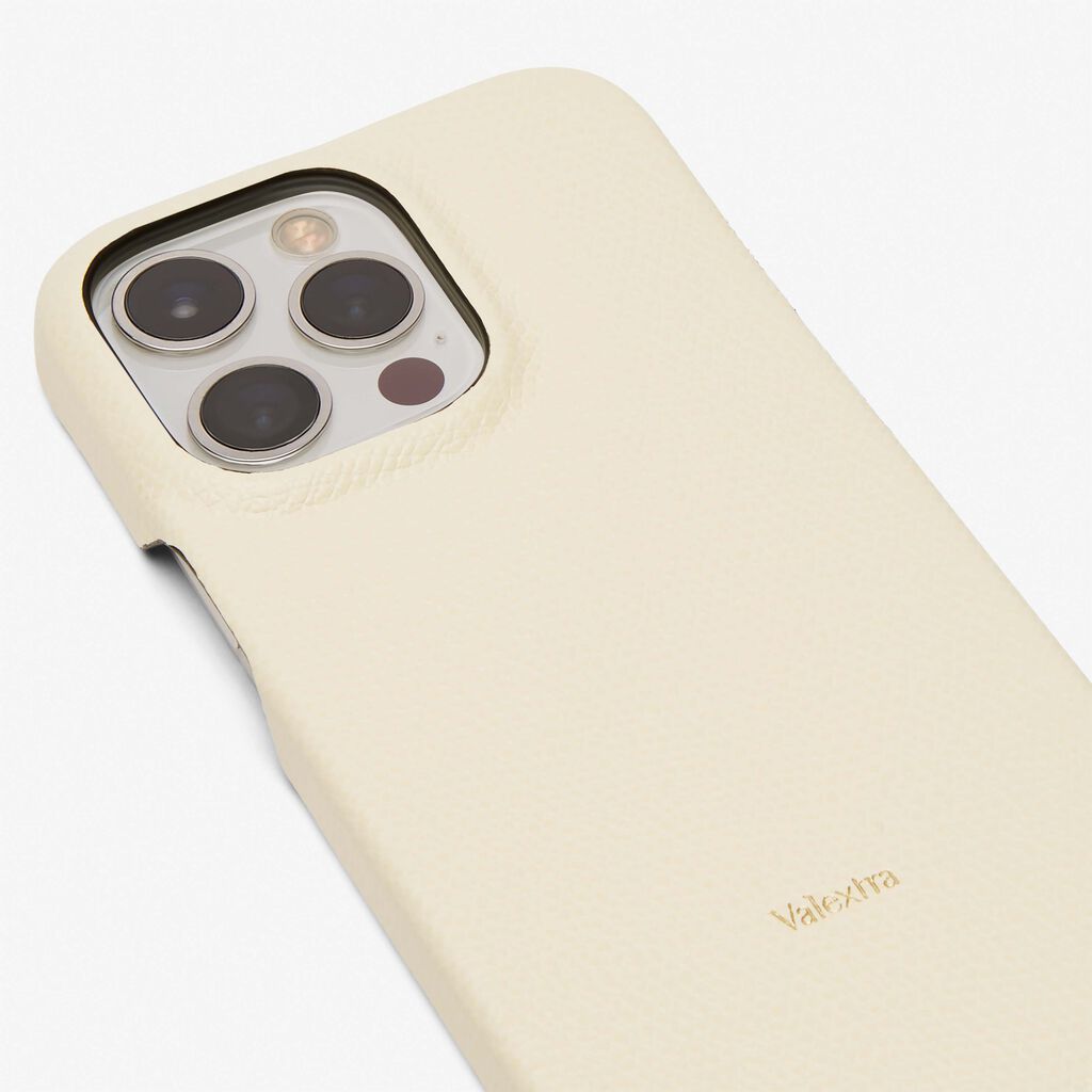 Valextra Cover rigida per Iphone 13 Pro in Pelle Bianca | Valextra Nuovi prodotti
