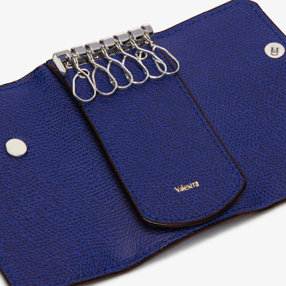 Valextra Portachiavi in Pelle Blu | Valextra Comprane uno, ottenene uno gratis