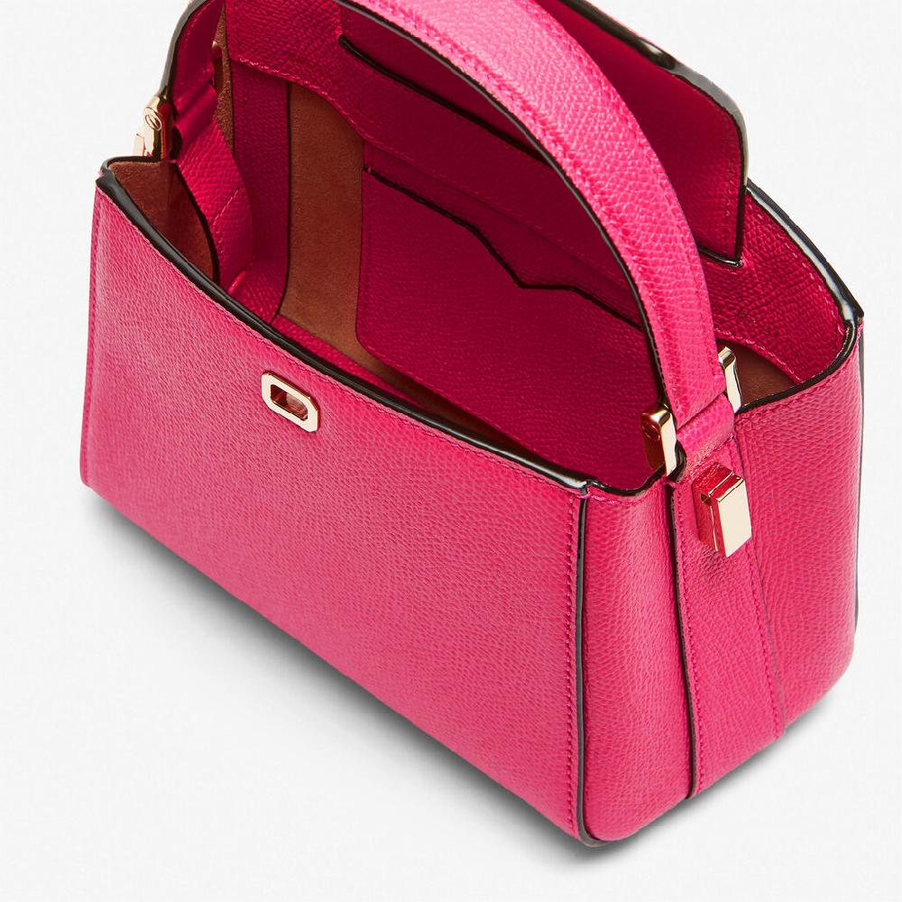 Valextra Borsa a tracolla Micro in Pelle Rosa Fucsia | Valextra Brera Super Saving Price