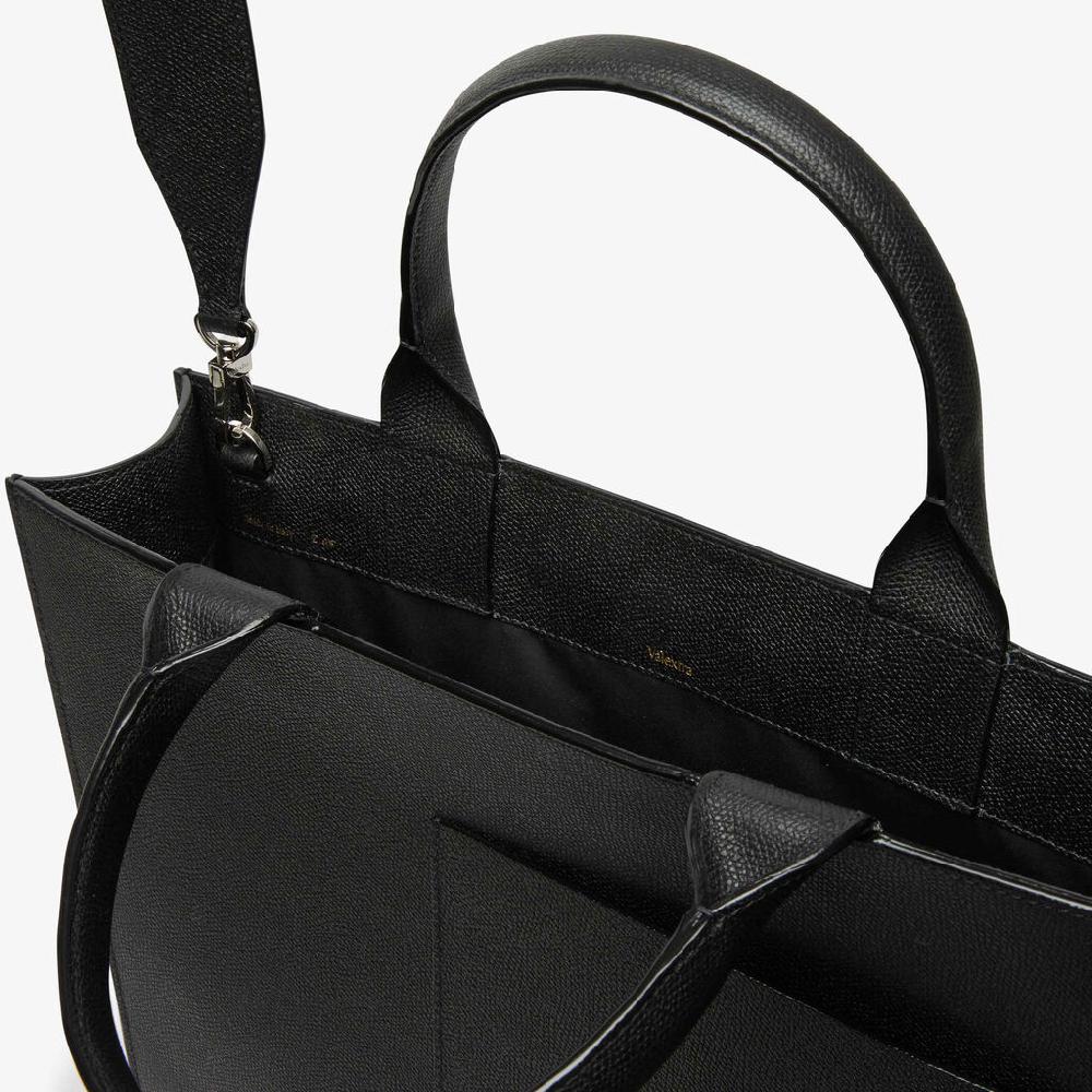 Valextra Borsetta da Donna Media in Pelle di Lusso Nera | Valextra Boxy Offerta settimanale
