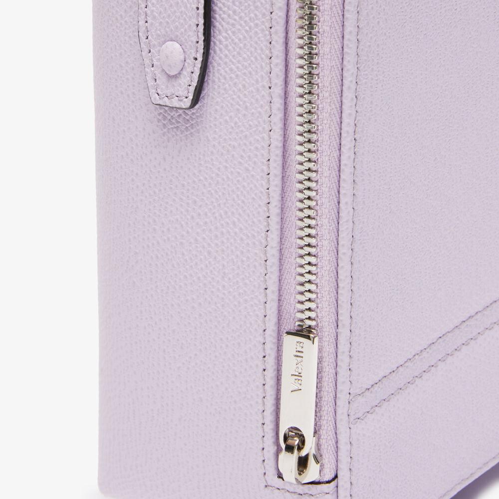 Valextra Borsa tracolla Donna di Lusso in Pelle Lilla | Valextra Tric Trac Ritorno libero