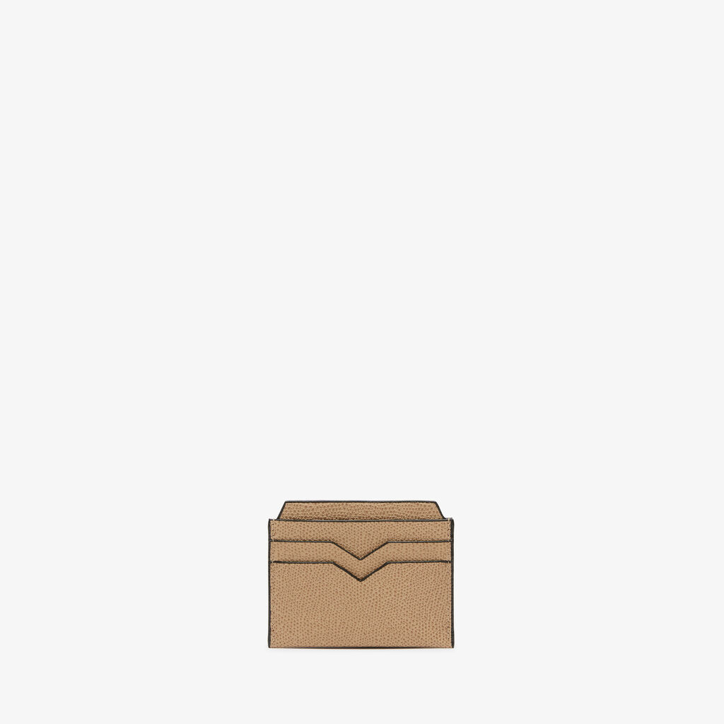 Valextra Porta Carte 4CC | Pelle di vitello Millepunte | Beige Cashmere | Valextra Ultimi tre giorni