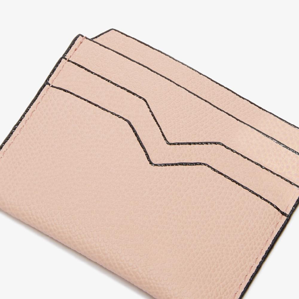 Valextra Porta Carte 4CC | Pelle di vitello Millepunte | Rosa Bonne Mine | Valextra ACQUISTA ORA