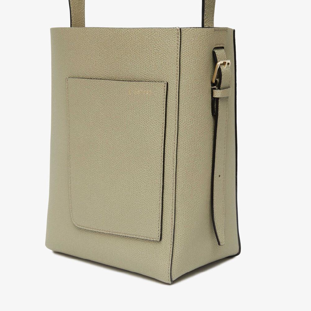 Valextra Borsa a secchiello da Donna in Pelle Verde tundra | Valextra Soft Fino al 50% di sconto