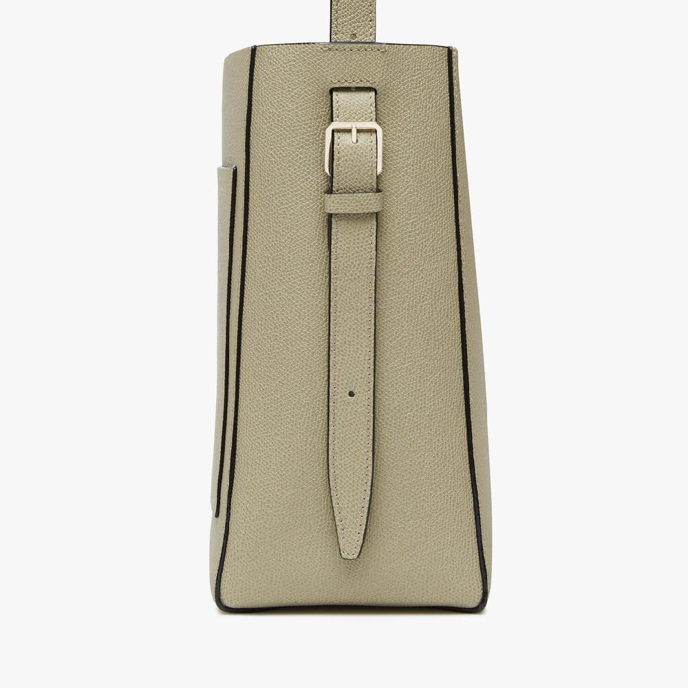 Valextra Borsa a secchiello da Donna in Pelle Verde tundra | Valextra Soft Fino al 50% di sconto