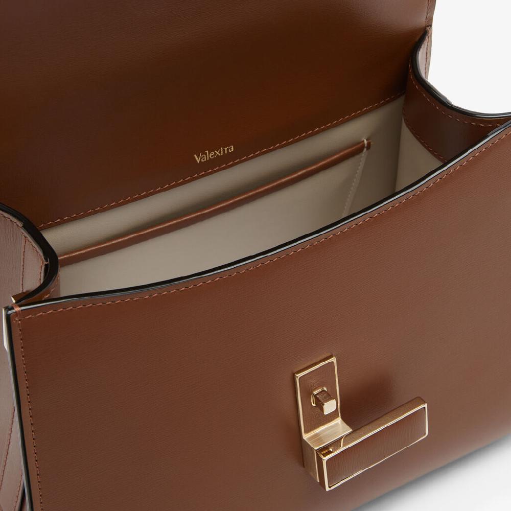 Valextra Borsa a mano Donna Mini in Pelle rigida Marrone | Valextra Iside Only for today