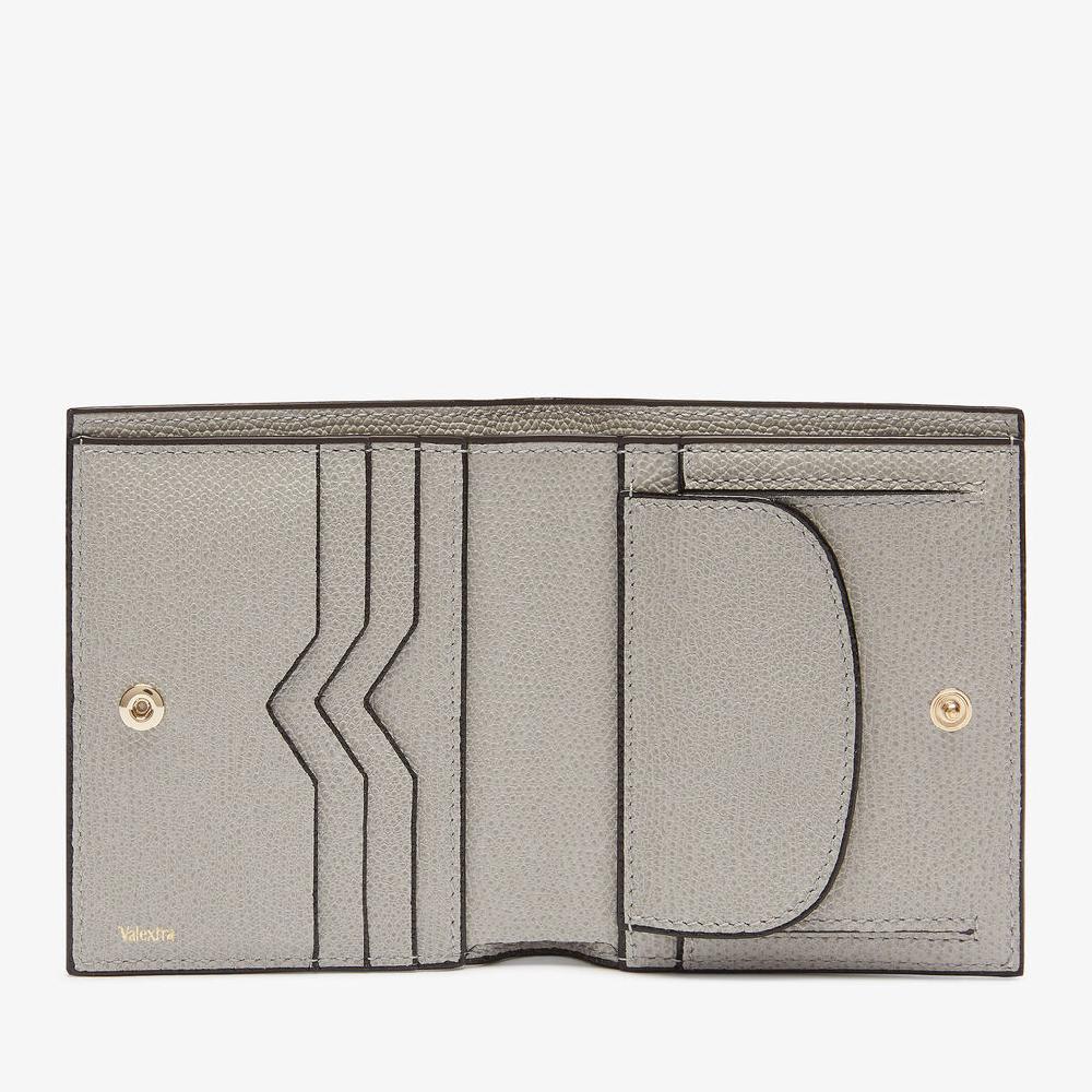 Valextra Portafoglio da Uomo di Lusso in Pelle Grigia chiara | Valextra Discount Store per i nuovi prodotti