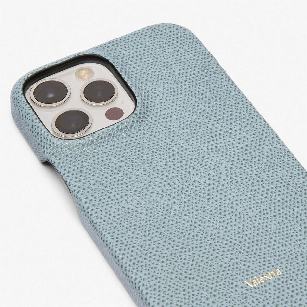 Valextra Cover Iphone 13 Pro Max in Pelle Azzurra ceruleo | Valextra Trasporto libero internazionale