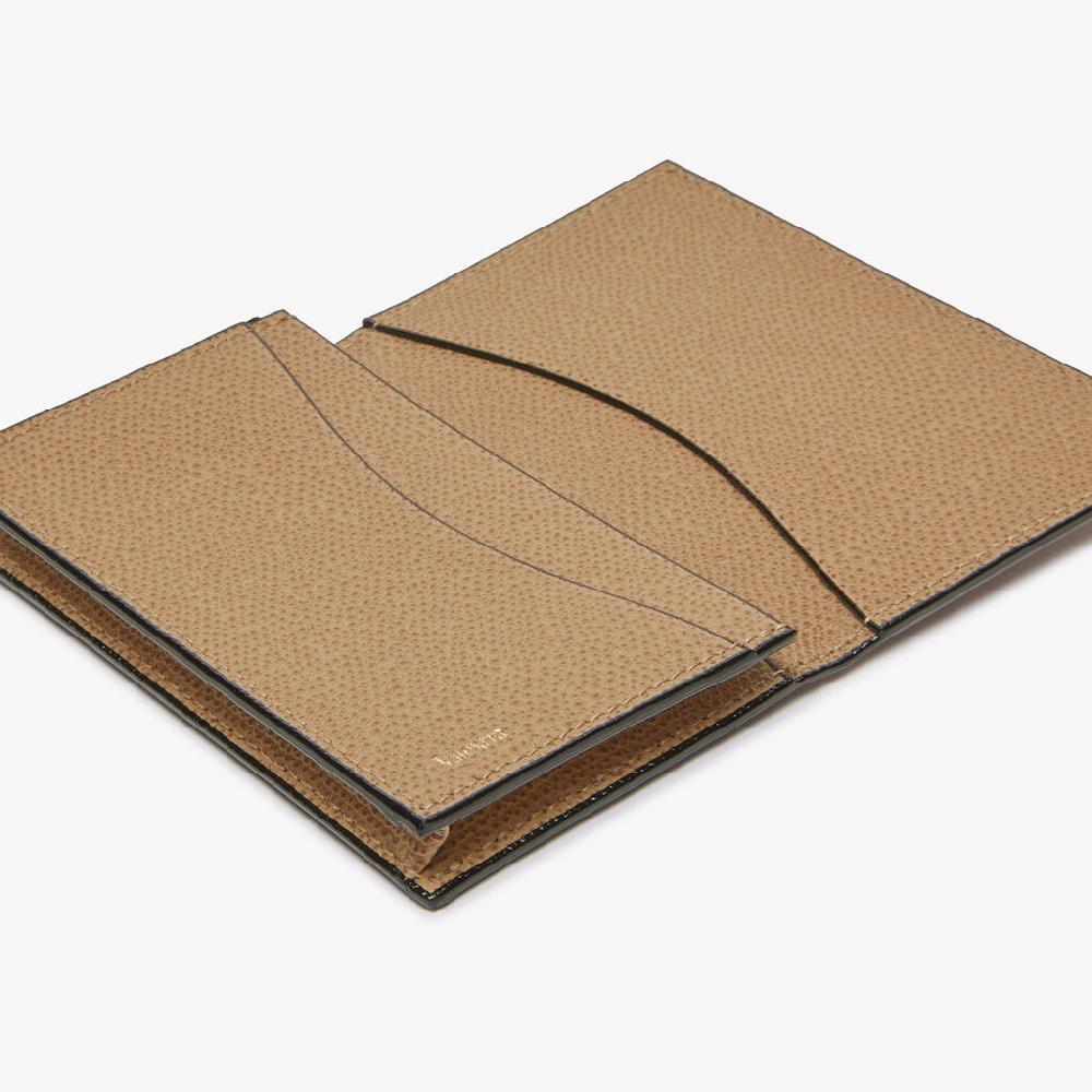 Valextra Porta carte di credito da Donna di Lusso in Pelle Beige | Valextra Duty-free