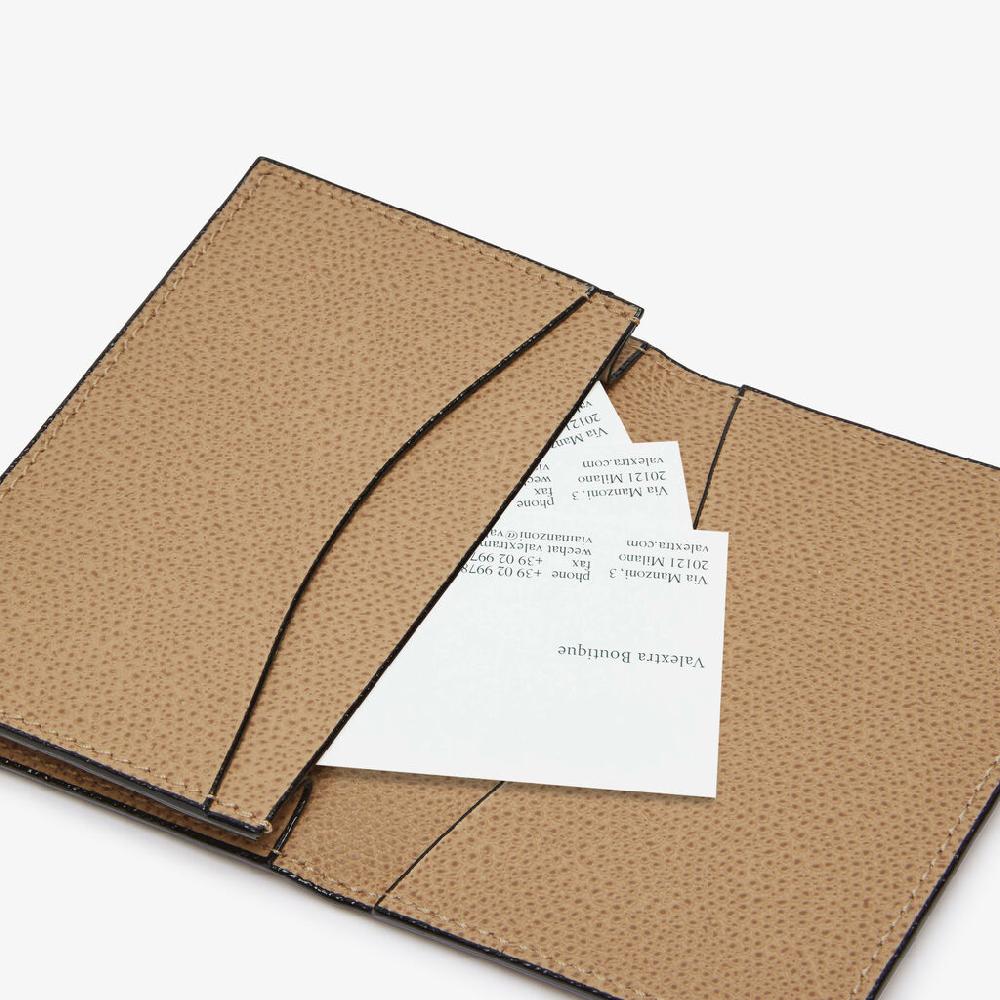 Valextra Porta carte di credito da Donna di Lusso in Pelle Beige | Valextra Duty-free