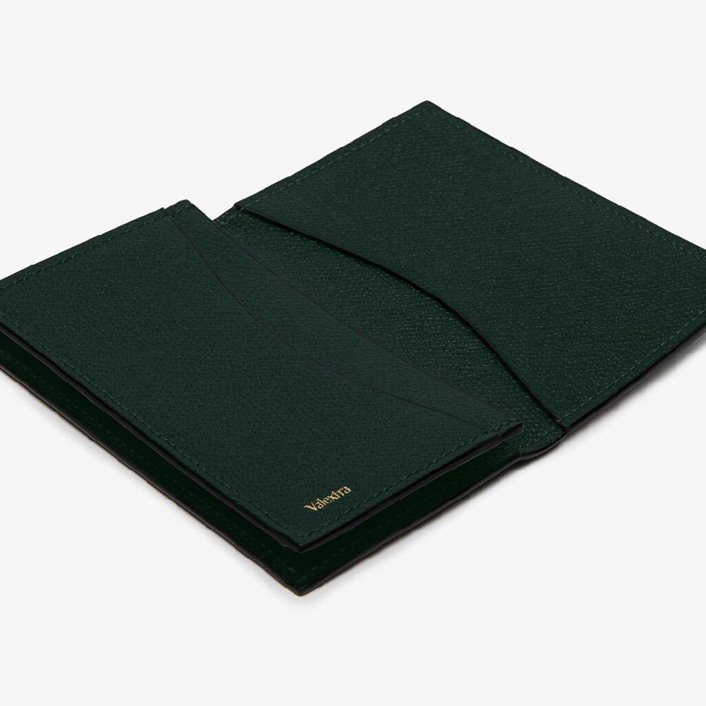 Valextra Porta carte di credito da Uomo di Lusso in Pelle Verde | Valextra Sconti questo mese