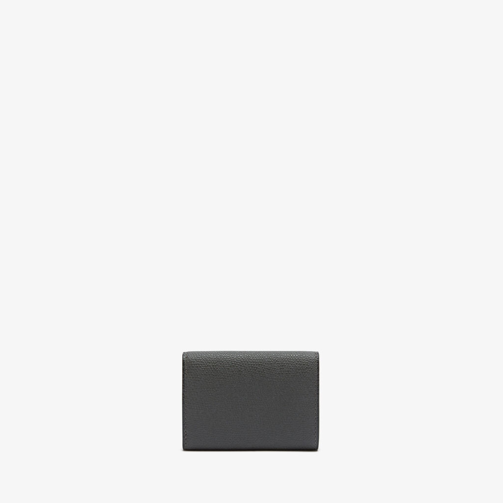 Valextra Portafoglio bifold da Donna in Pelle Grigia | Valextra Nuovo