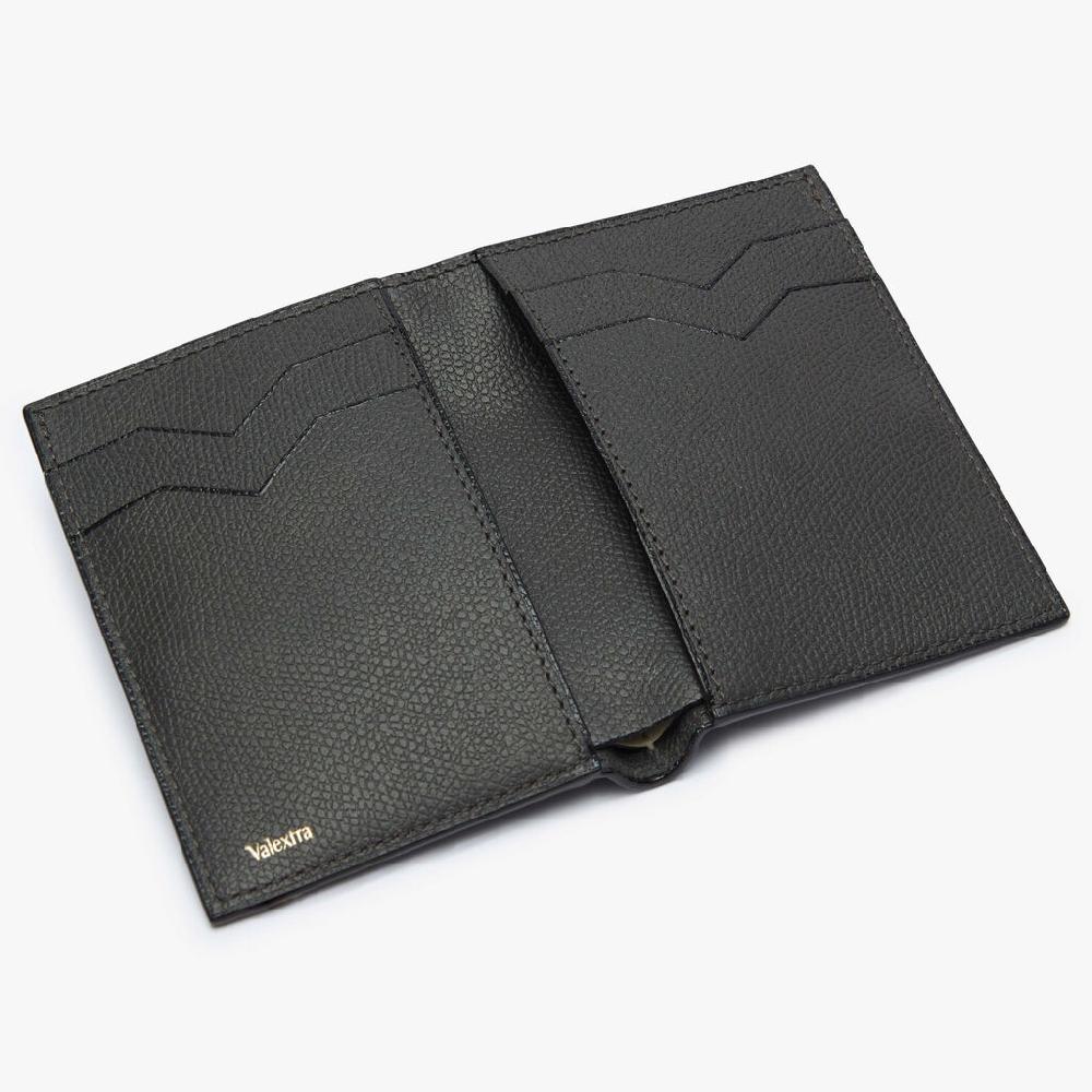Valextra Portafoglio bifold da Donna in Pelle Grigia di Lusso | Valextra Vendita