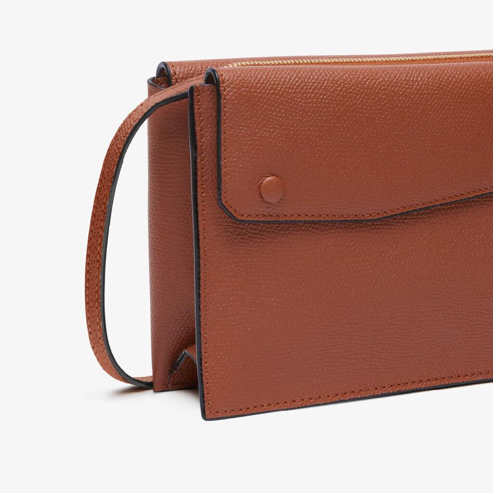 Valextra Borsa a tracolla da Donna in Pelle Marrone | Valextra Pocket Soddisfazione Garantita