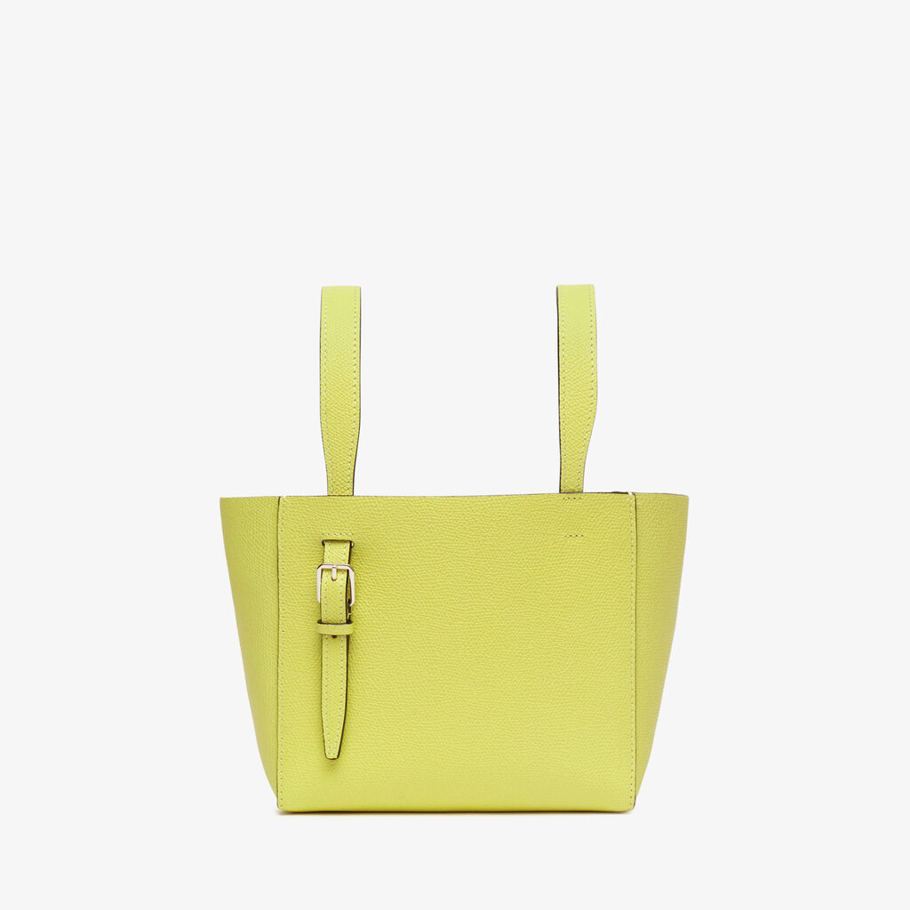 Valextra Borsa a secchiello da Donna in Pelle Gialla | Valextra Soft Qualità Garantita