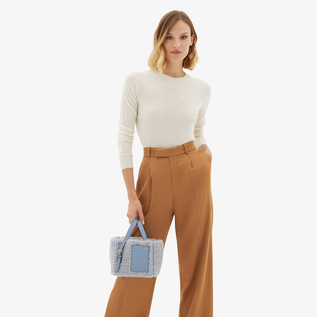 Valextra Borsa a secchiello da Donna Azzurra di Lusso | Valextra Soft Consegna Veloce