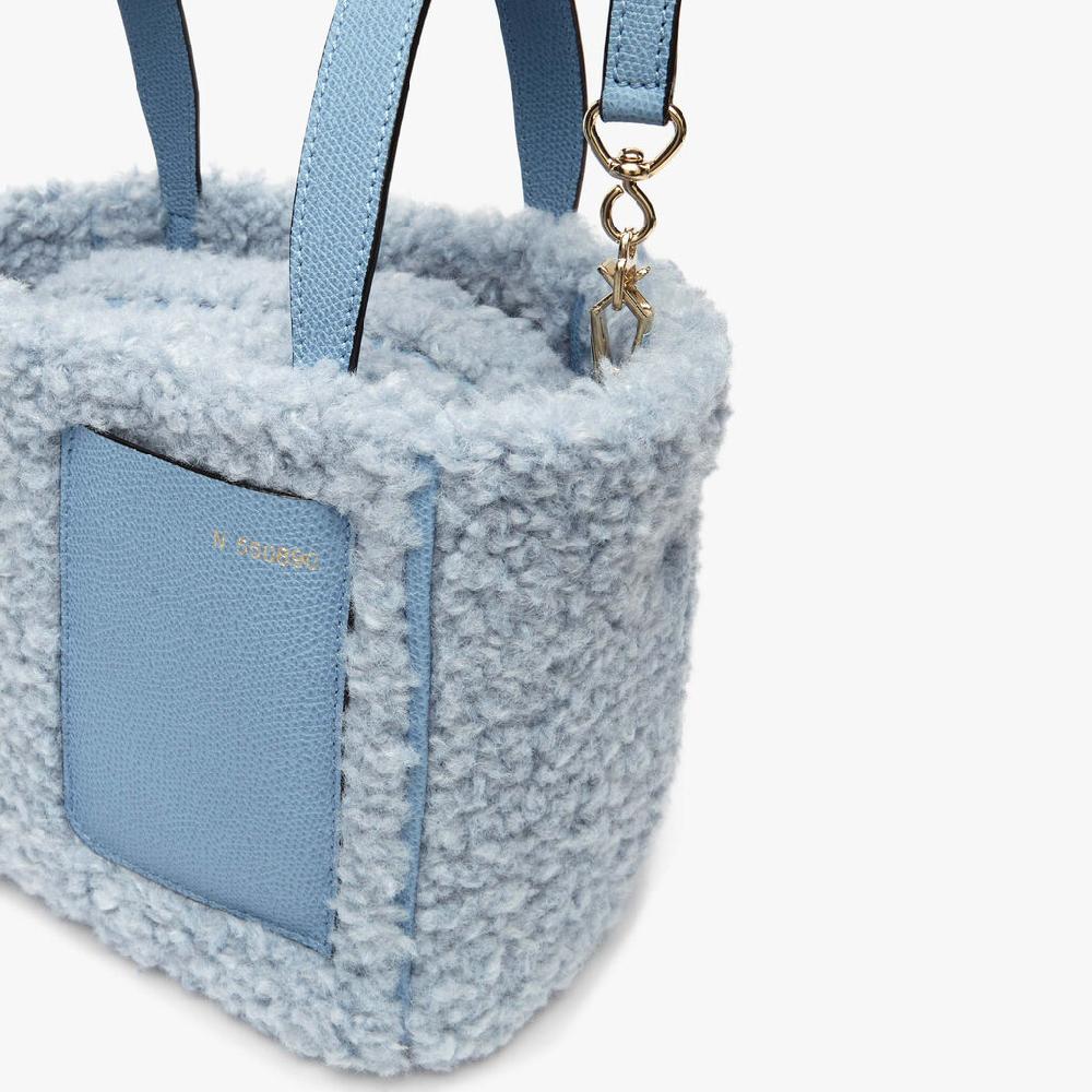 Valextra Borsa a secchiello da Donna Azzurra di Lusso | Valextra Soft Consegna Veloce