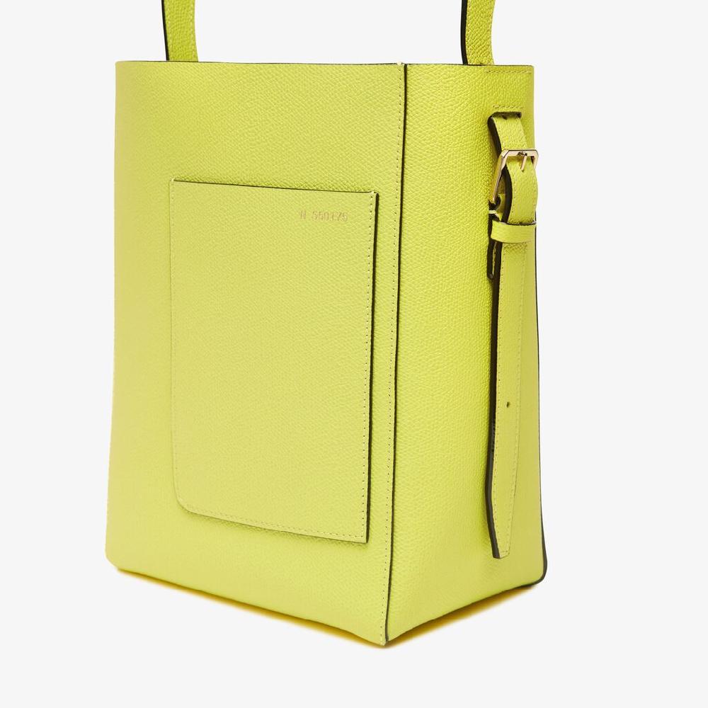 Valextra Borsa a secchiello da Donna Mini Gialla di Lusso | Valextra Soft Fino Al -60%