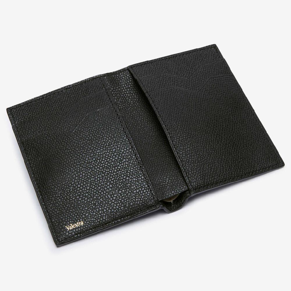 Valextra Portafoglio bifold da Donna in Pelle Nera di Lusso | Valextra Shopping Online