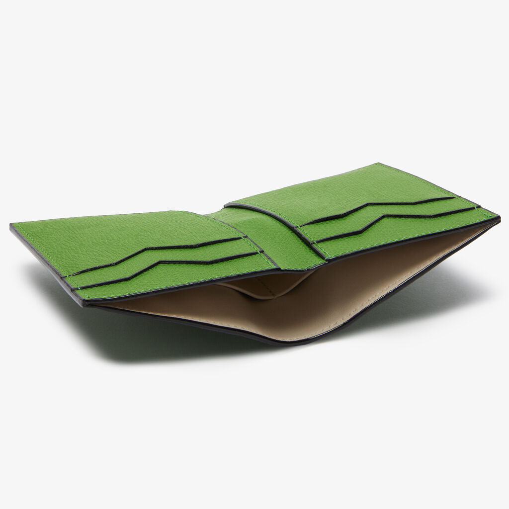 Valextra Portafoglio bifold di Lusso in Pelle Verde | Valextra Affare Del Giorno