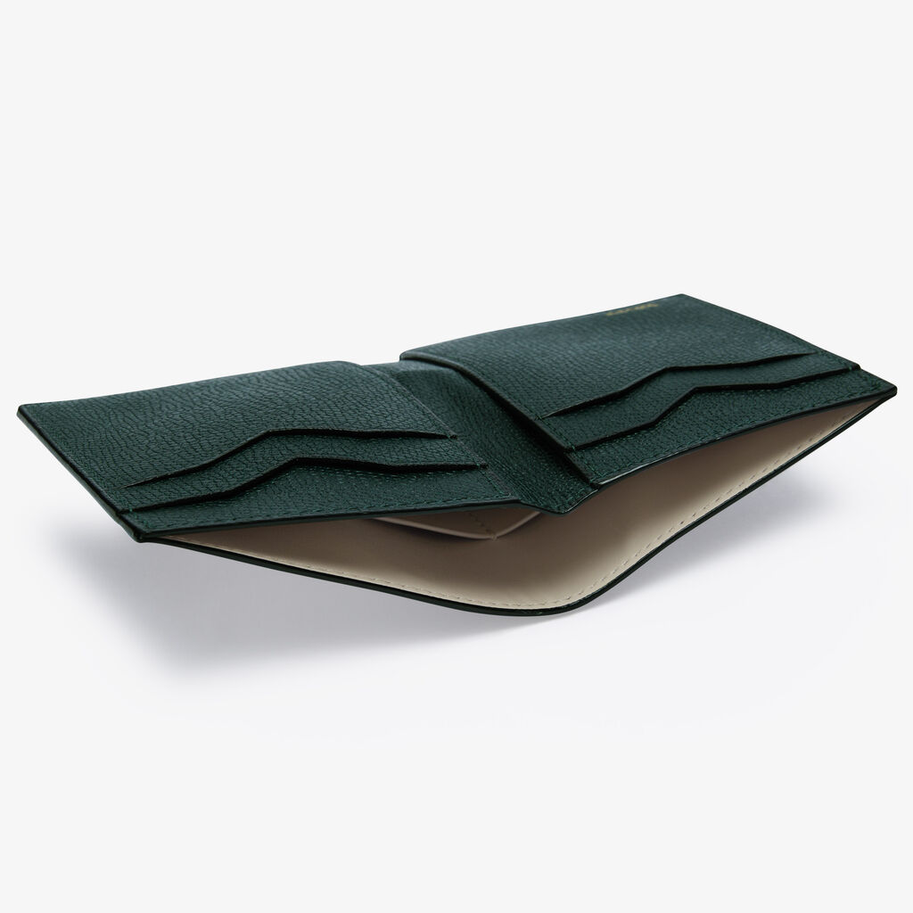 Valextra Portafoglio bifold da Donna in Pelle Verde di Lusso | Valextra Prezzo Ridotto