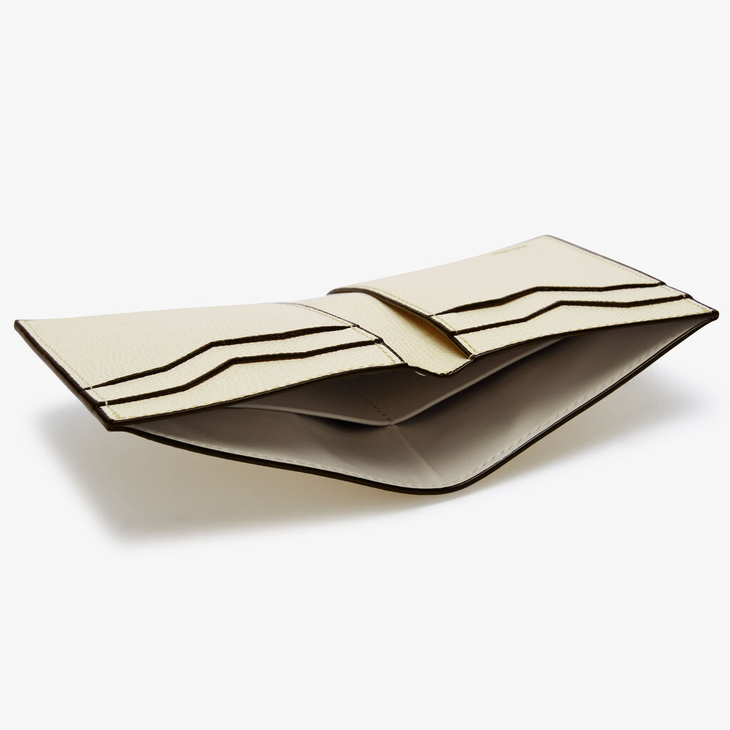 Valextra Portafoglio bifold da Donna in Pelle Bianca di Lusso | Valextra Sottocosto